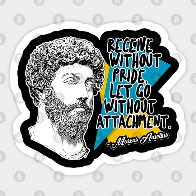 Marcus Aurelius Philosophy Quote Statement Design Sticker by DankFutura